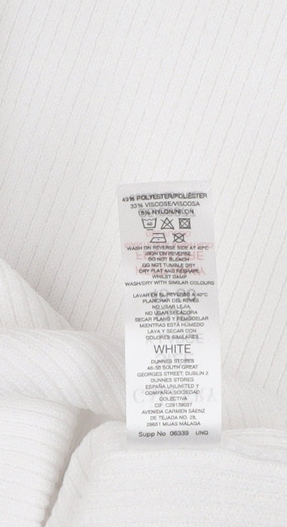 Womens UK Size XL Gallery White Basic Tank