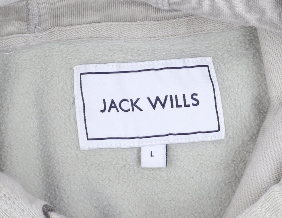 Mens UK Size L Jack Wills Beige Pullover Hoodie