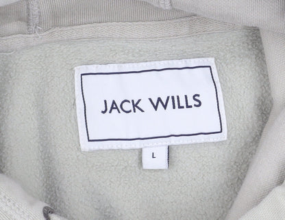 Mens UK Size L Jack Wills Beige Pullover Hoodie