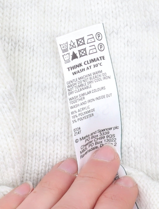 Womens UK Size S Marks and Spencer Ivory Pullover Jumper