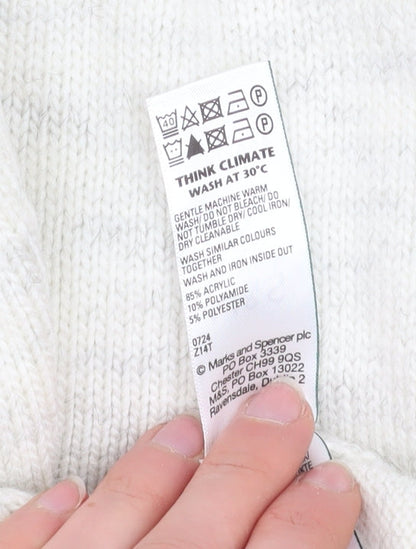 Womens UK Size S Marks and Spencer Ivory Pullover Jumper