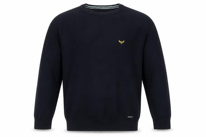 Threadbare Men's Blue Cotton Pullover Jumper M Crew Neck Logo