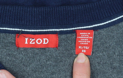 Mens UK Size XL IZOD Blue Pullover Jumper