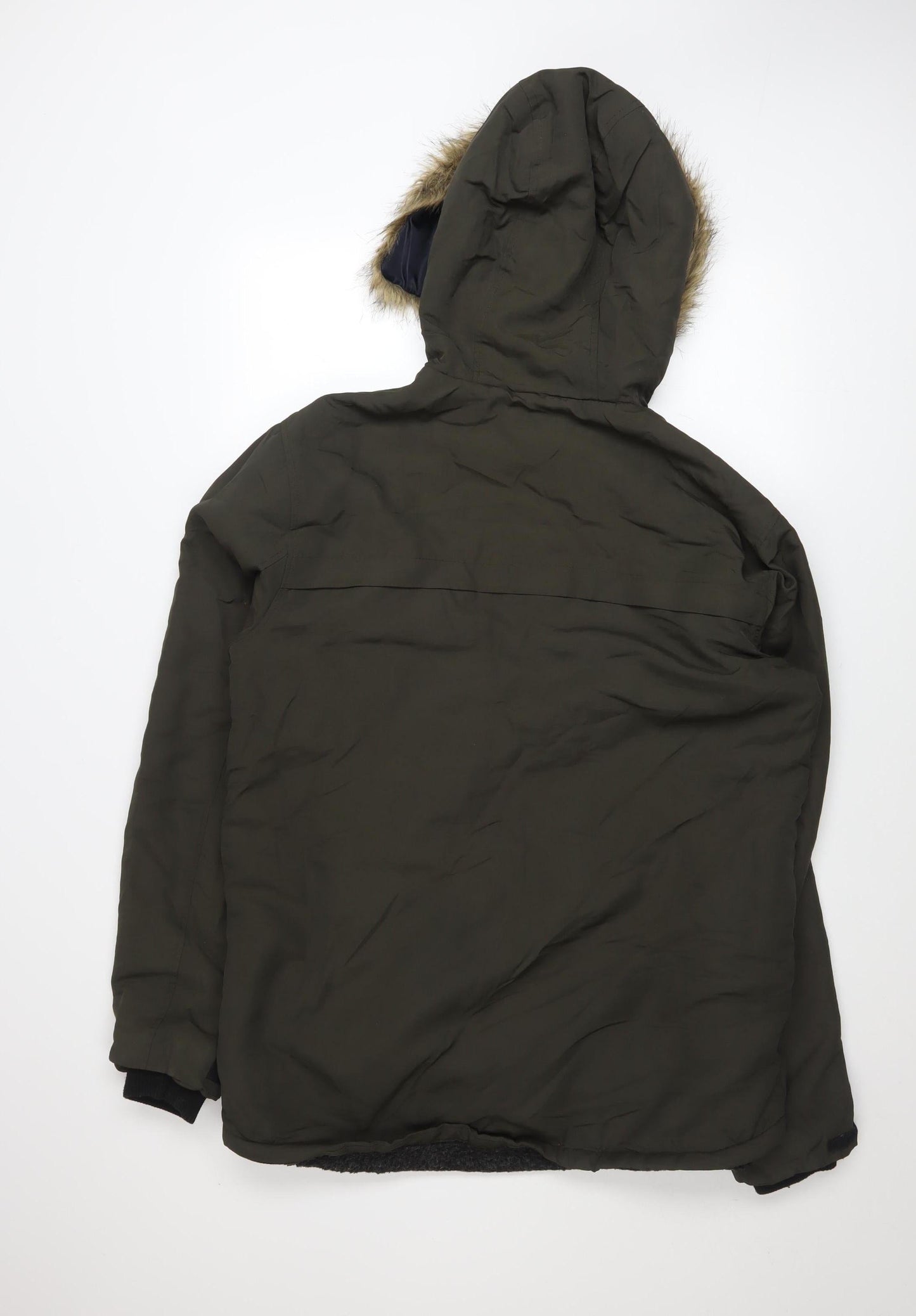 Mens UK Size M Holmes & Co Green Parka Coat