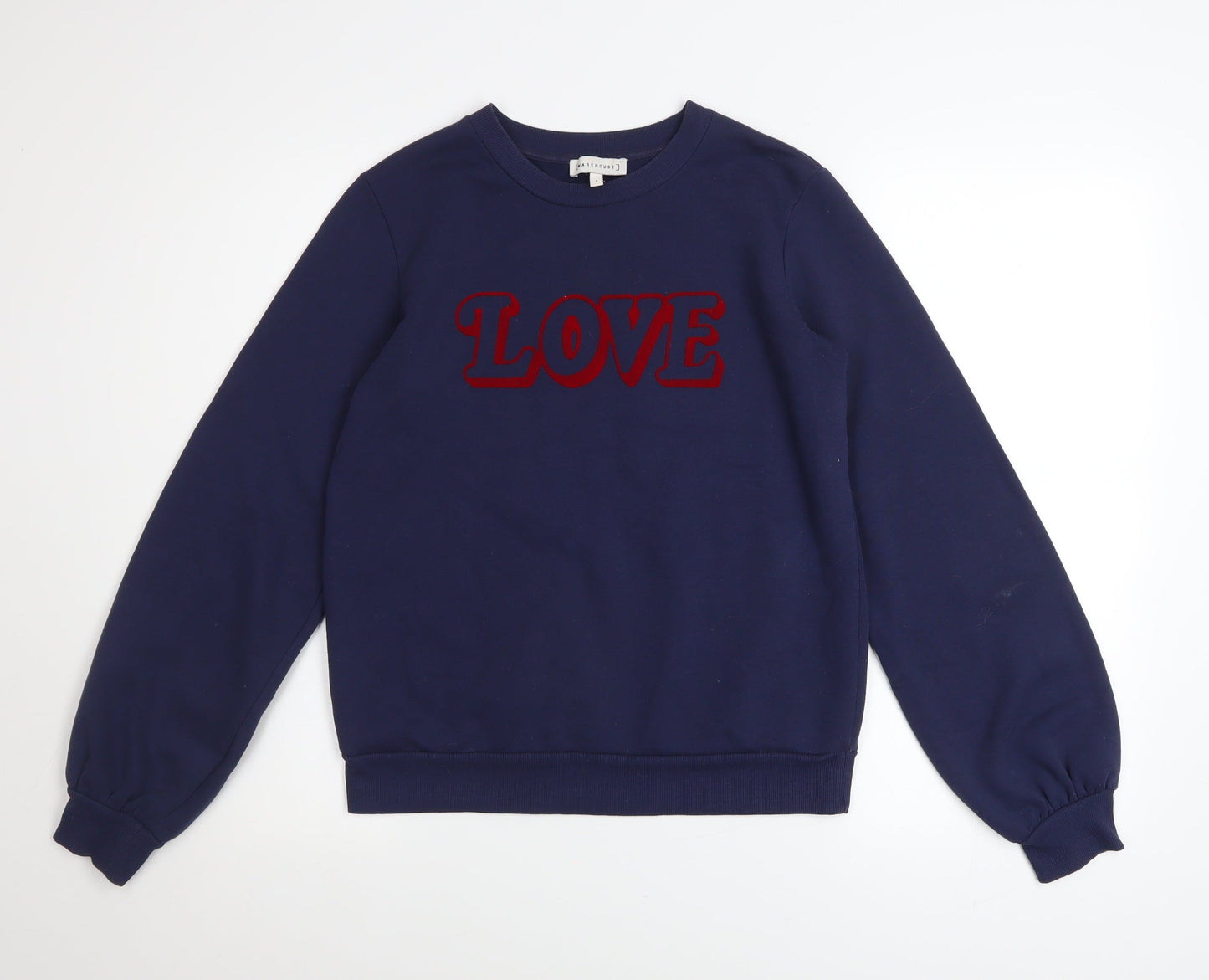 Womens UK Size S Warehouse Blue Pullover Sweatshirt