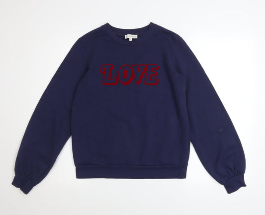 Womens UK Size S Warehouse Blue Pullover Sweatshirt