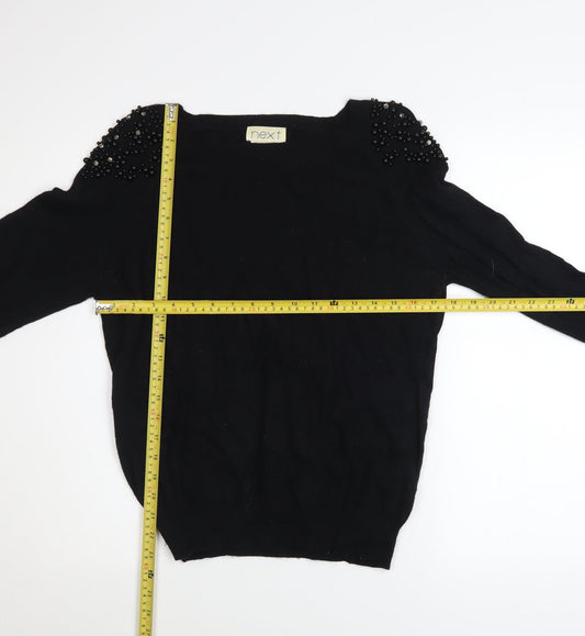 Womens UK Size 12 NEXT Black Pullover Jumper