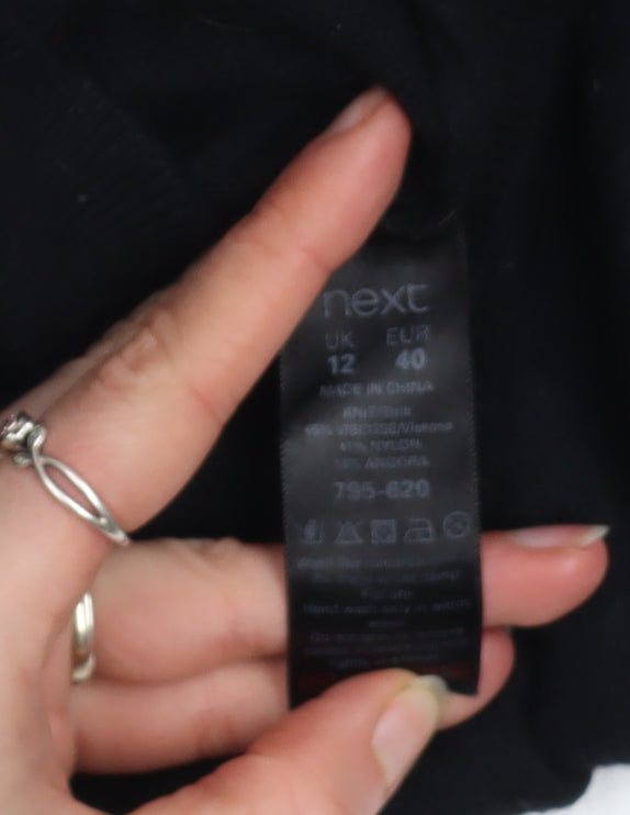 Womens UK Size 12 NEXT Black Pullover Jumper