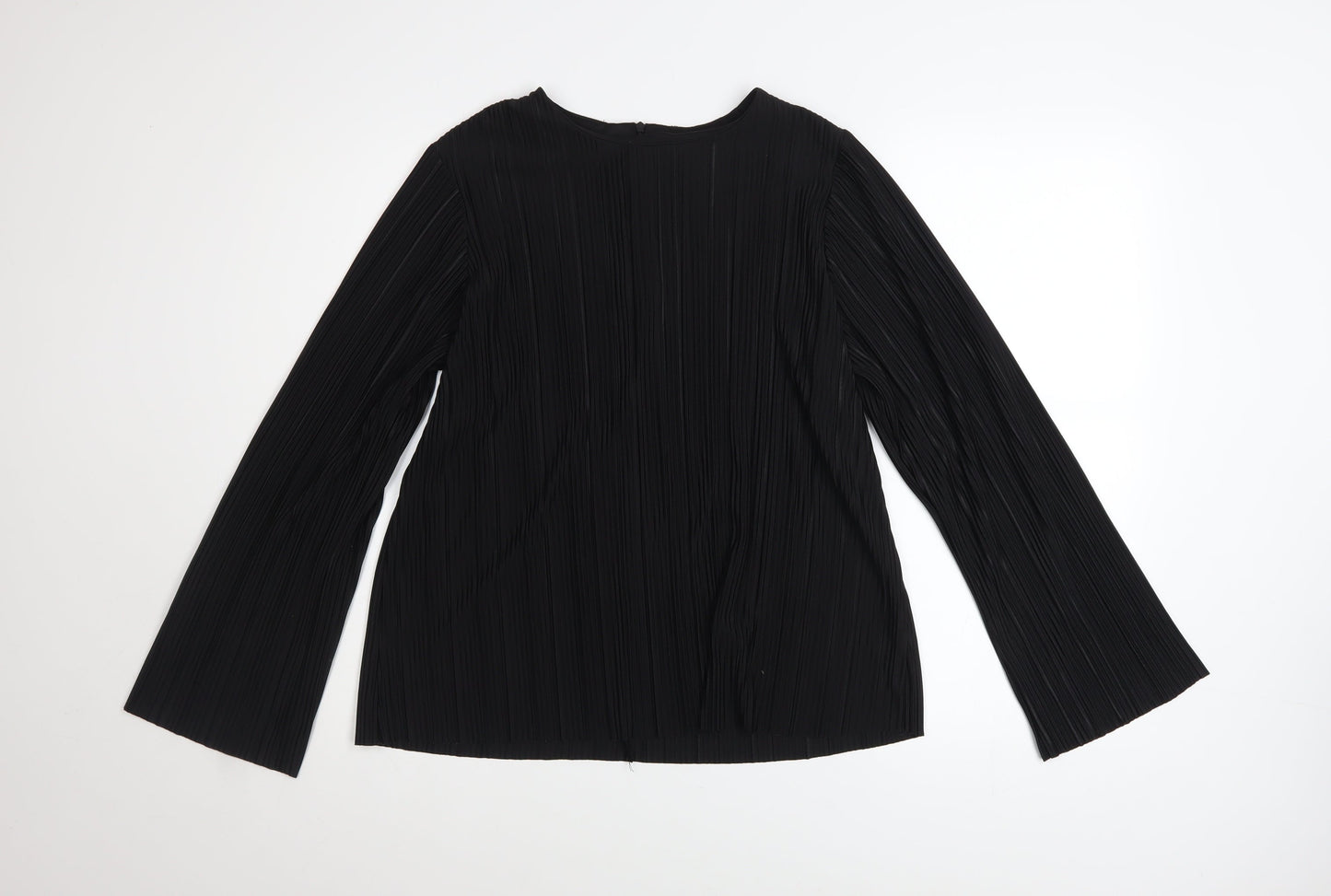 Womens UK Size XS Gallery Black Basic Blouse