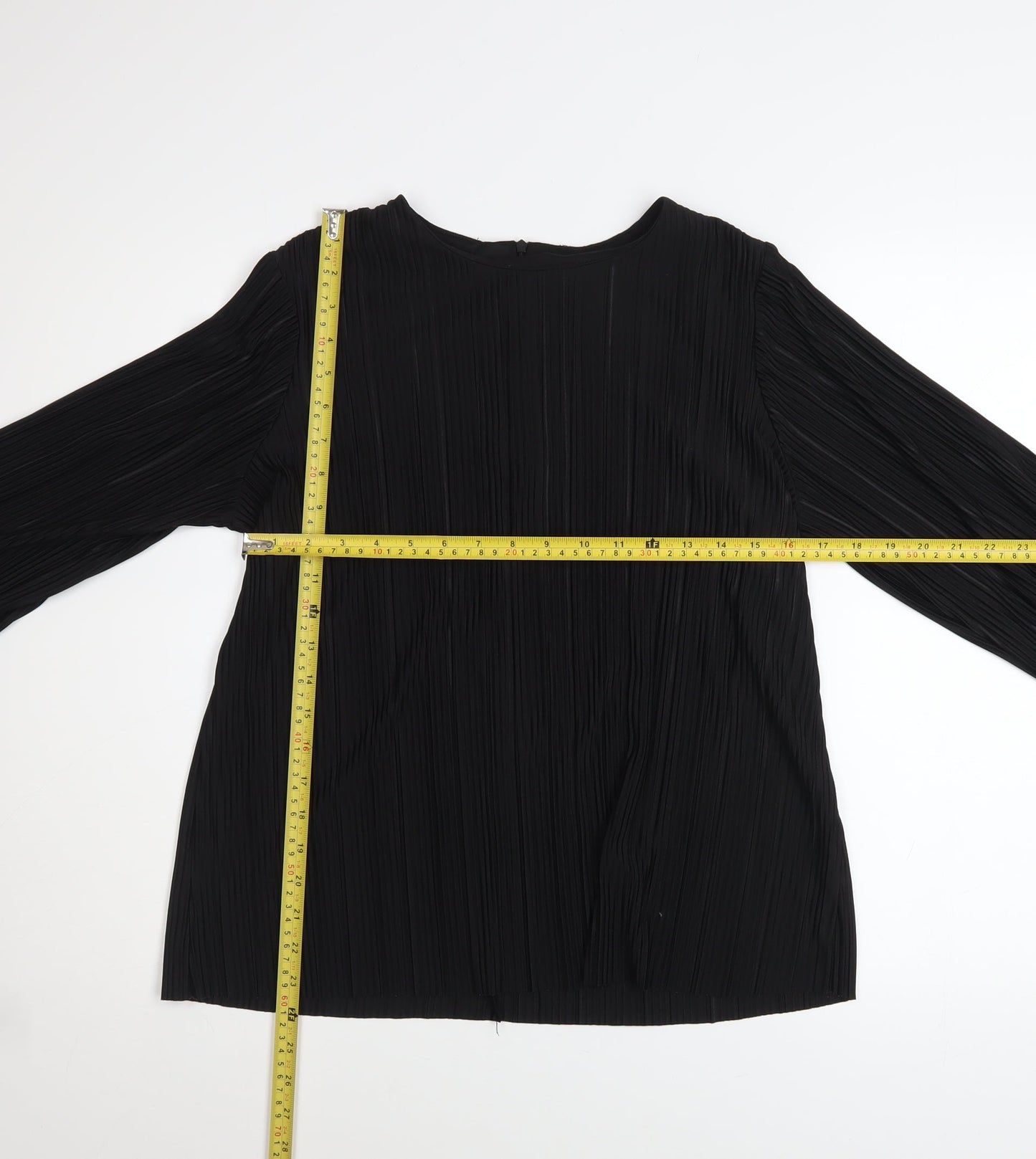 Womens UK Size XS Gallery Black Basic Blouse