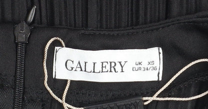 Womens UK Size XS Gallery Black Basic Blouse