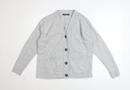 Womens UK Size XS Dunnes Stores Grey Cardigan Jumper