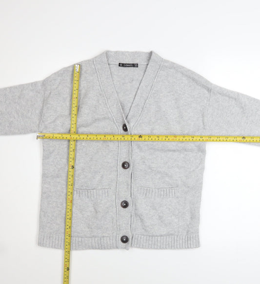 Womens UK Size XS Dunnes Stores Grey Cardigan Jumper