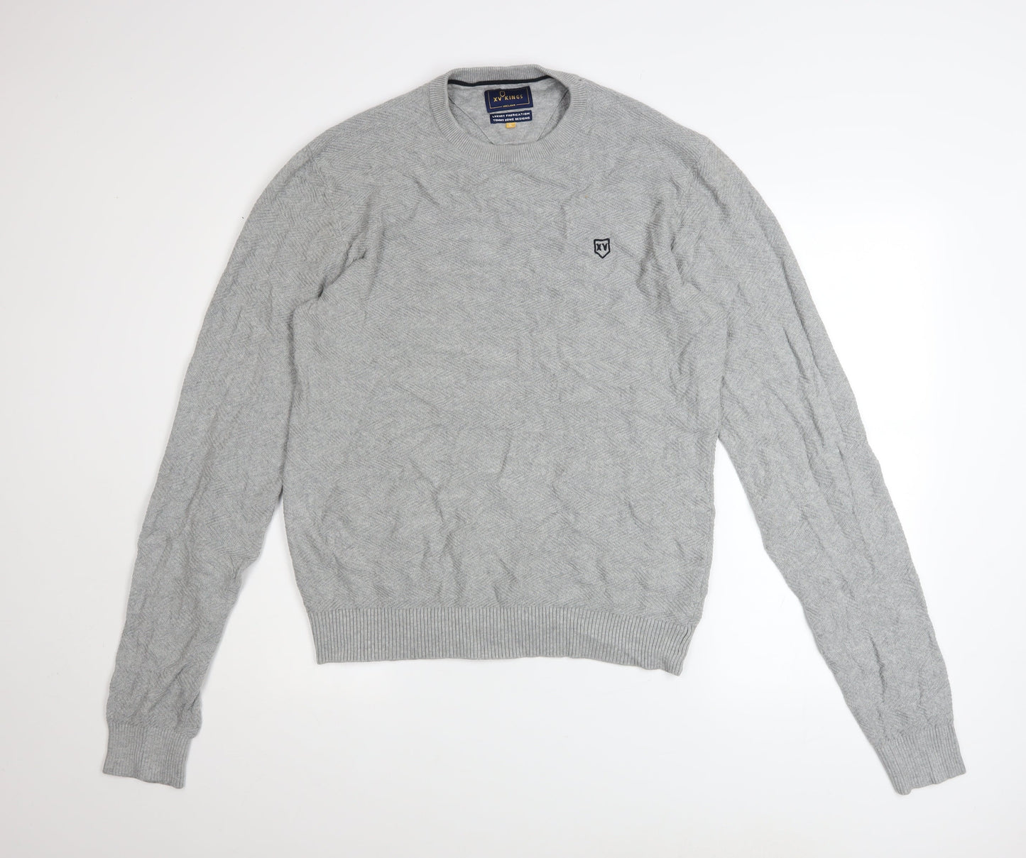 Mens UK Size L XV Kings Grey Pullover Jumper