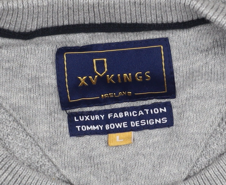 Mens UK Size L XV Kings Grey Pullover Jumper