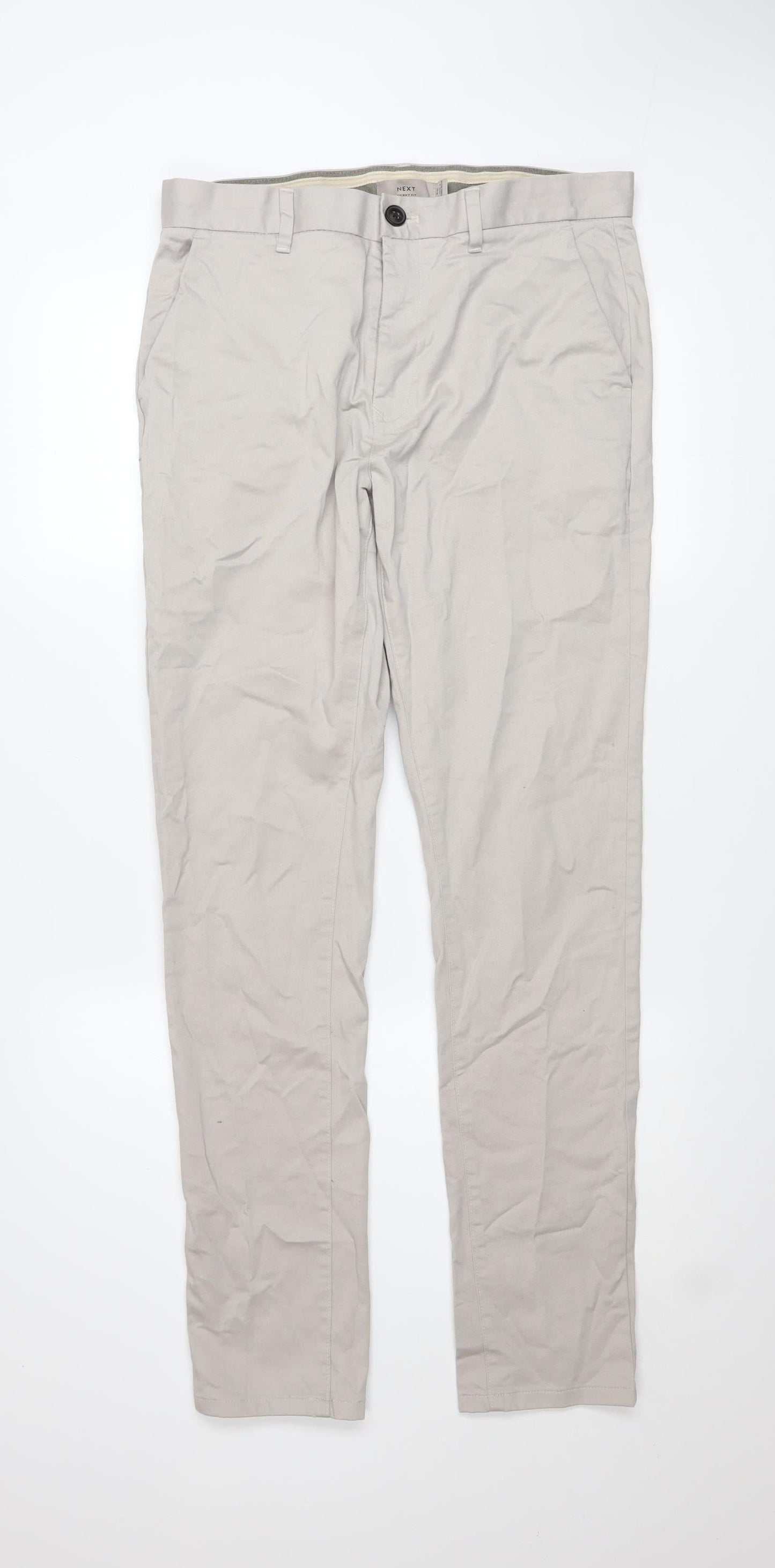 Mens UK Size M NEXT Slim Fit Chino Beige Trousers