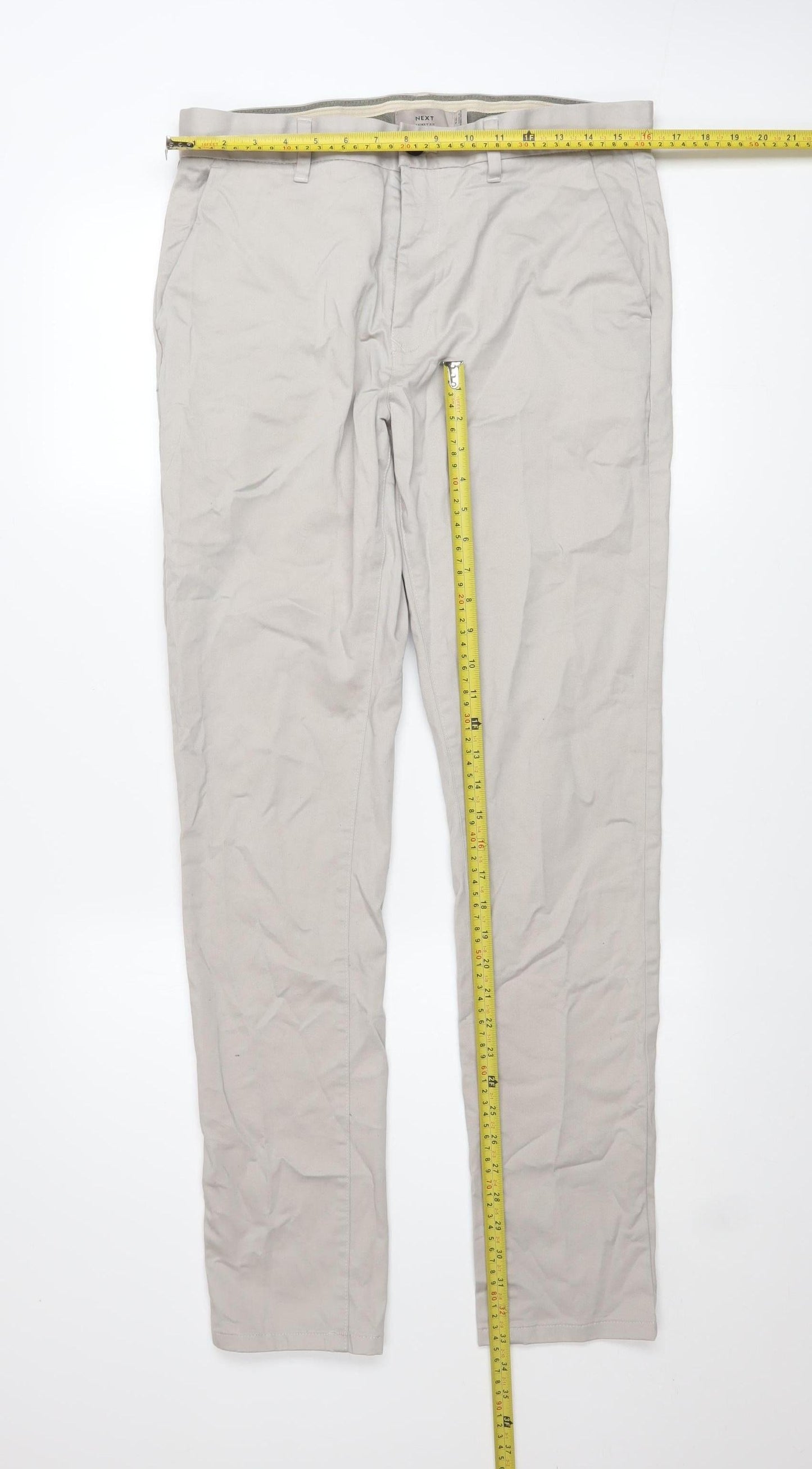 Mens UK Size M NEXT Slim Fit Chino Beige Trousers