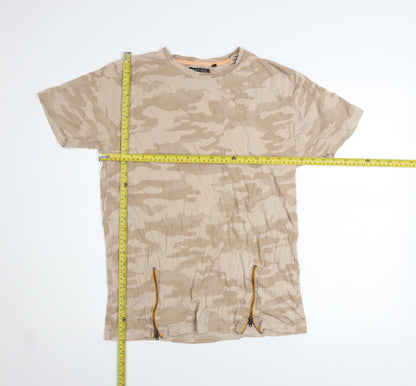 Mens UK Size L Brave Soul Beige  T-Shirt