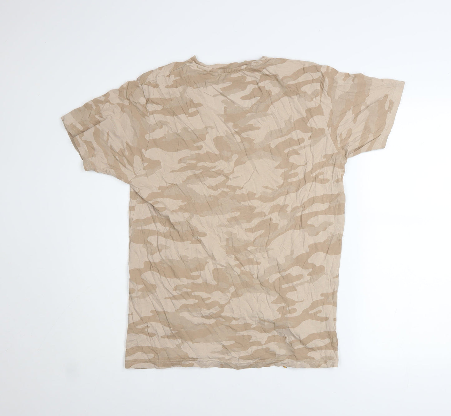 Mens UK Size L Brave Soul Beige  T-Shirt
