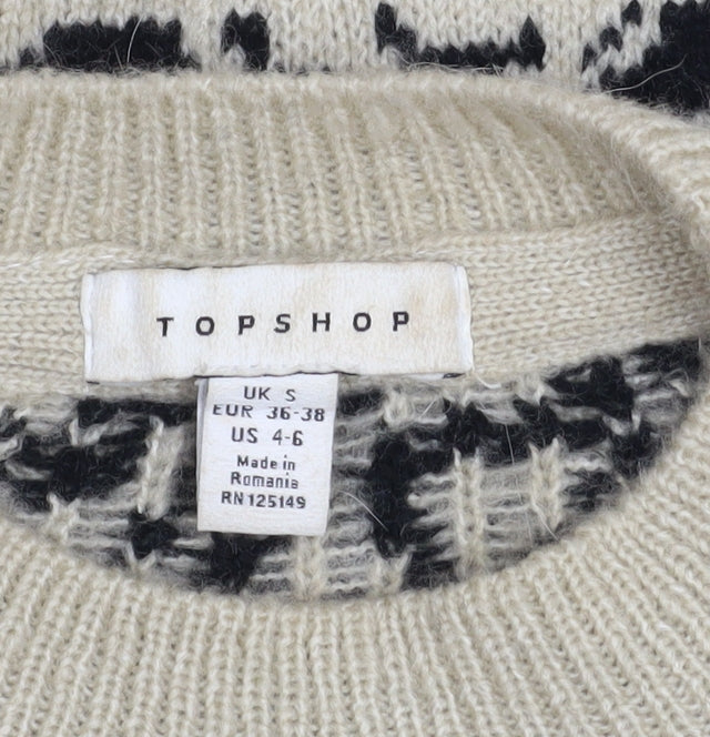 Womens UK Size S Topshop Black Pullover Jumper
