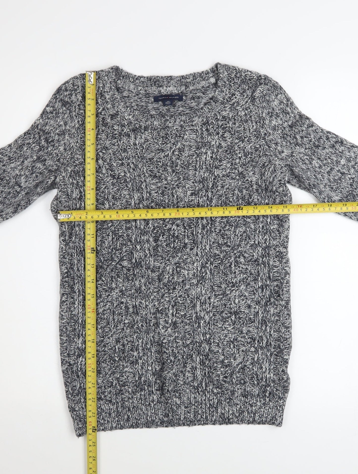 Womens UK Size XS Tommy Hilfiger Grey Pullover Jumper