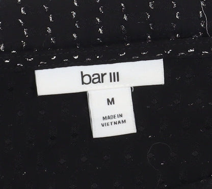 Womens UK Size M Bar III Black Cropped Blouse