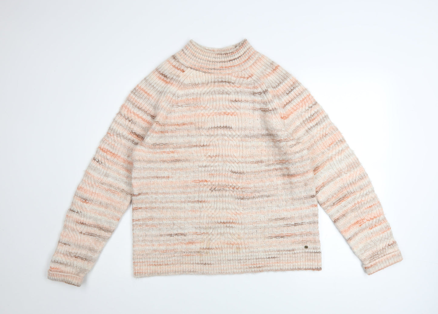 Womens UK Size 10 Fat Face Beige Pullover Jumper