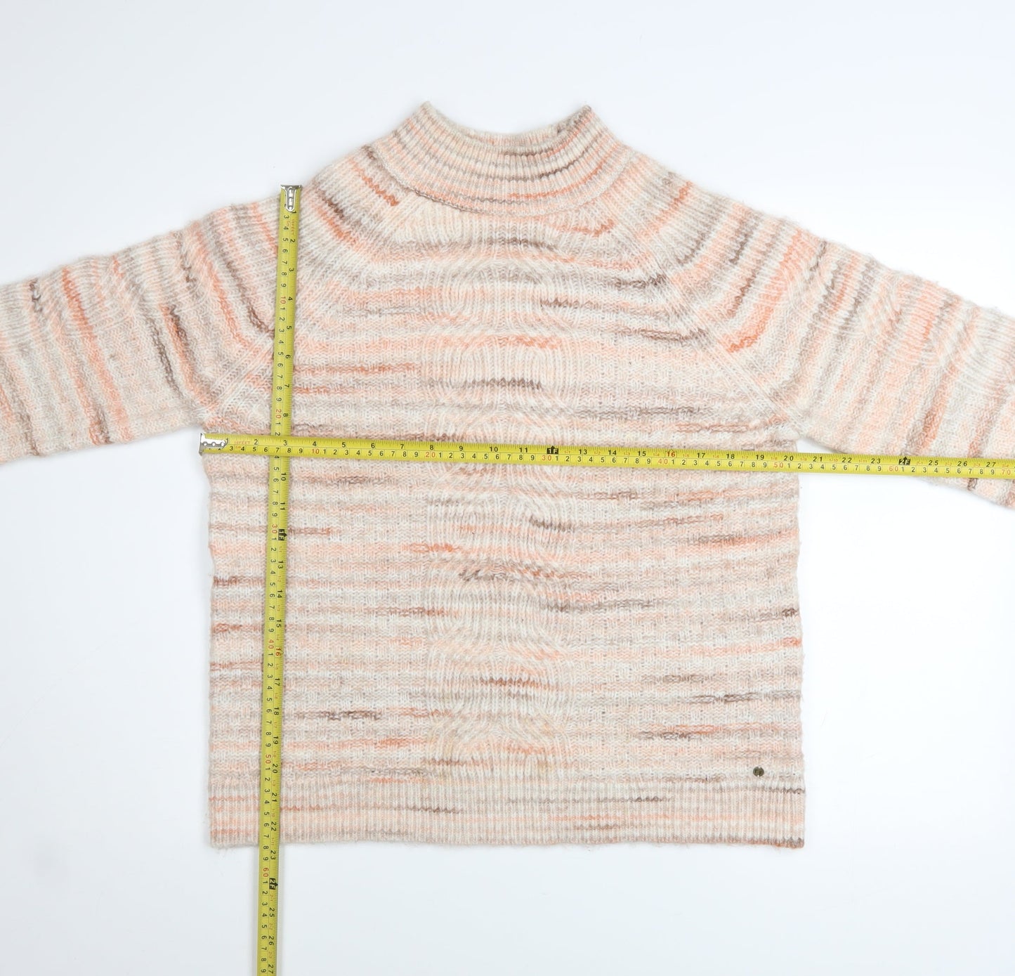 Womens UK Size 10 Fat Face Beige Pullover Jumper