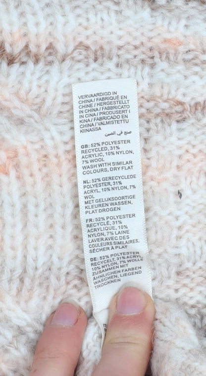 Womens UK Size 10 Fat Face Beige Pullover Jumper