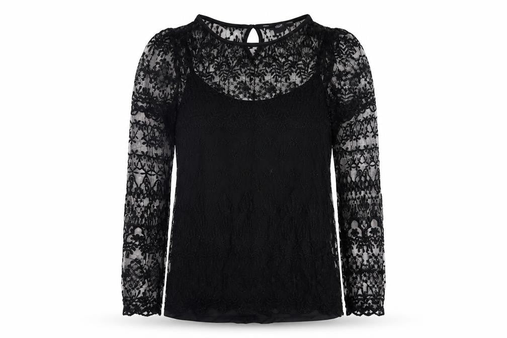 Womens UK Size 10 F&F Black Camisole Blouse