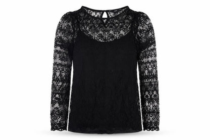 Womens UK Size 10 F&F Black Camisole Blouse