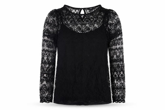 Womens UK Size 10 F&F Black Camisole Blouse