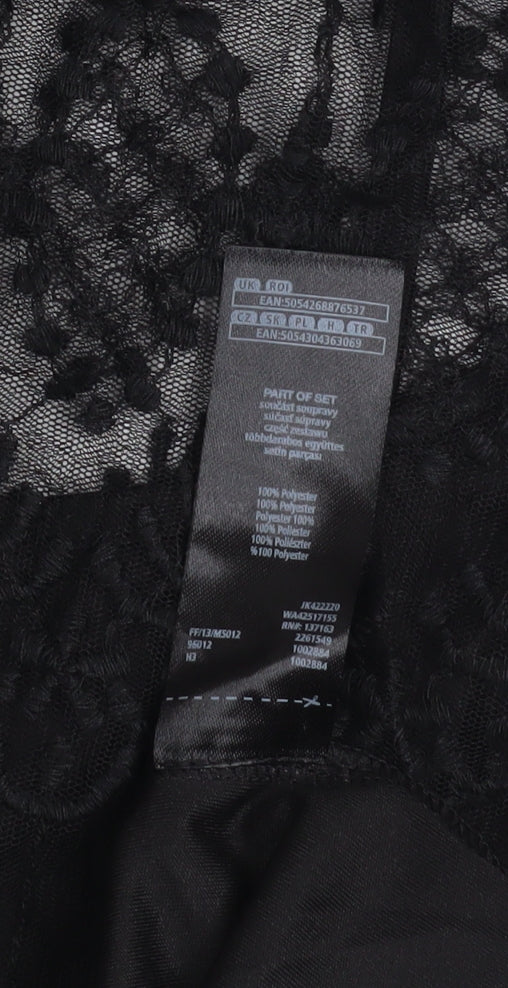 Womens UK Size 10 F&F Black Camisole Blouse