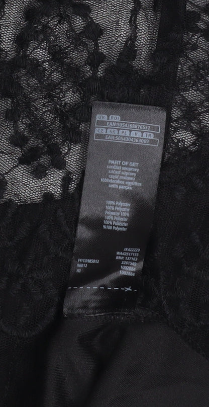 Womens UK Size 10 F&F Black Camisole Blouse