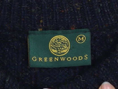 Mens UK Size M Greenwoods Blue Pullover Jumper