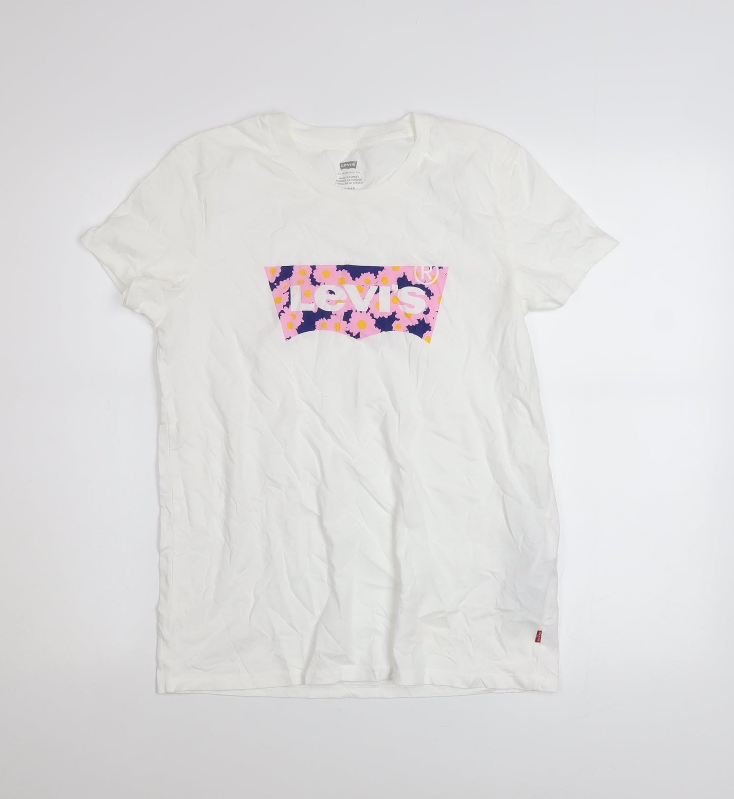 Womens UK Size S Levi's White Basic T-Shirt