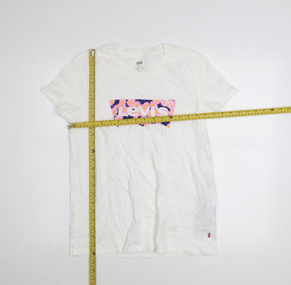 Womens UK Size S Levi's White Basic T-Shirt