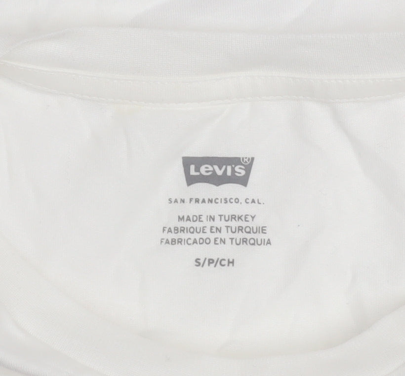 Womens UK Size S Levi's White Basic T-Shirt