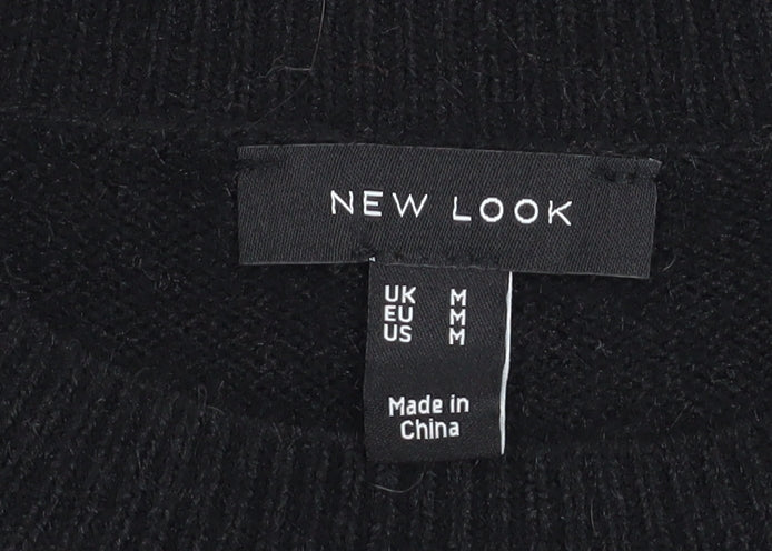 Womens UK Size M New Look Black Pullover Jumper