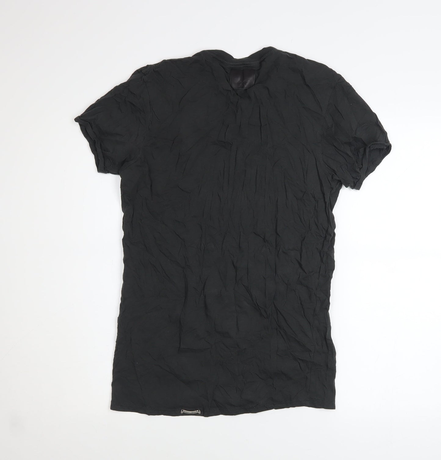 Womens UK Size 10 Judas Sinned Black Basic T-Shirt