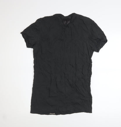 Womens UK Size 10 Judas Sinned Black Basic T-Shirt