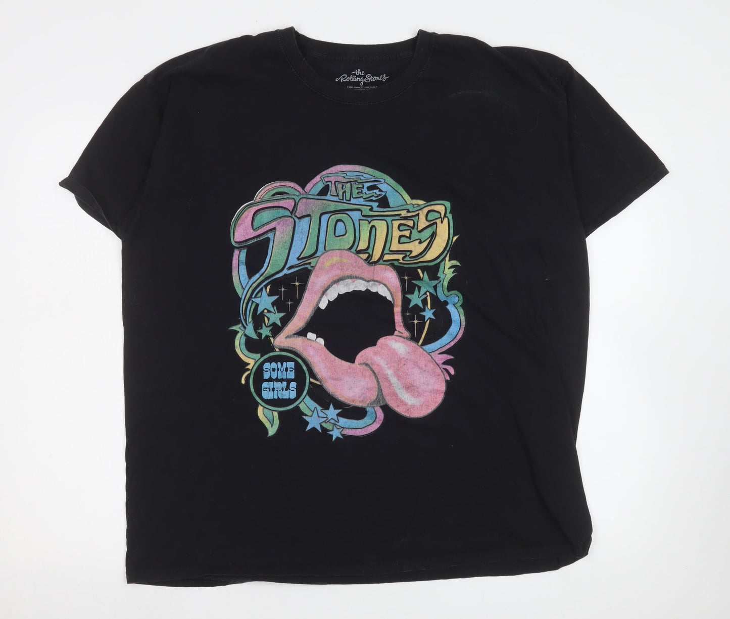 Mens UK Size L The Rolling Stones Black  T-Shirt