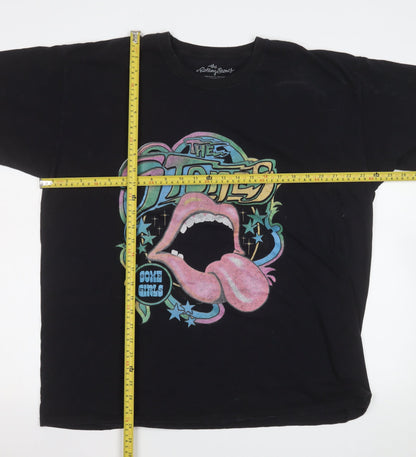 Mens UK Size L The Rolling Stones Black  T-Shirt