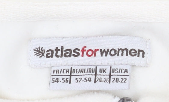 Womens UK Size 24-26 atlasforwomen White Basic Jacket