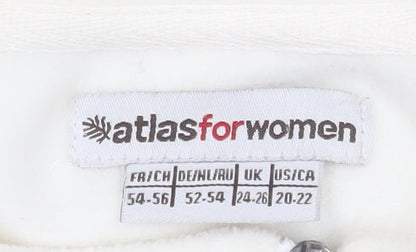 Womens UK Size 24-26 atlasforwomen White Basic Jacket