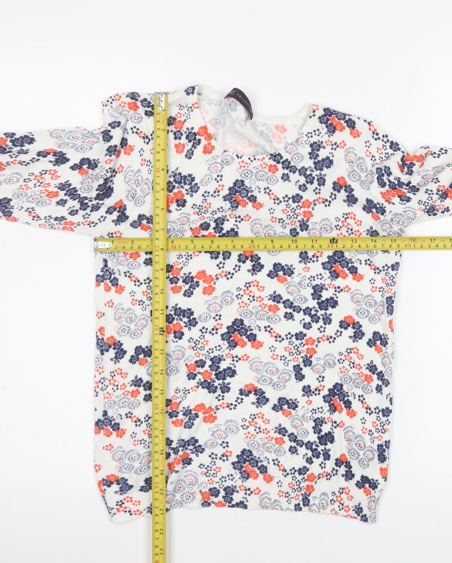 Womens UK Size 8 Marks and Spencer Multicoloured Basic Blouse