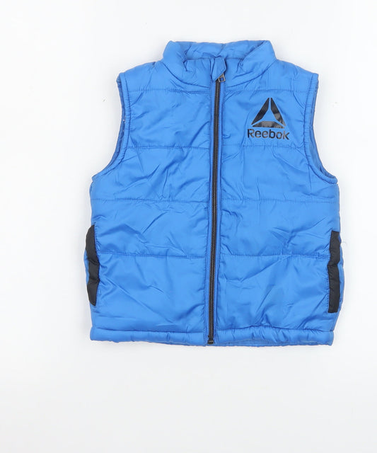 Reebok Unisex Baby Blue Puffer Waistcoat 24 Months Polyester Warm Vest