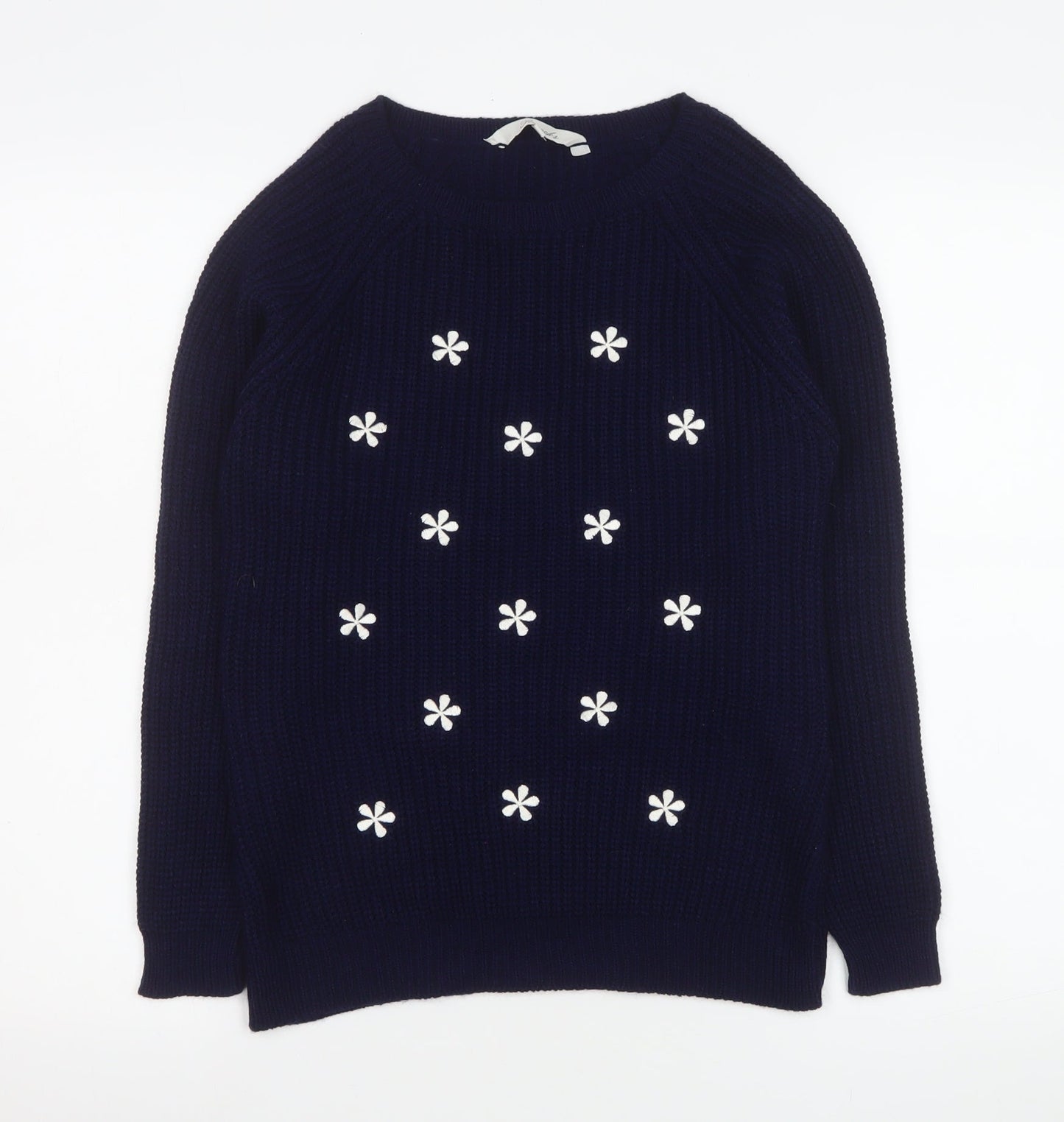 Womens UK Size S Peacocks Blue Pullover Jumper