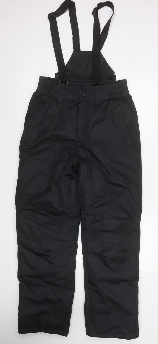 Womens UK Size S Mountain Warehouse Regular Fit Snow Pants Black Trousers