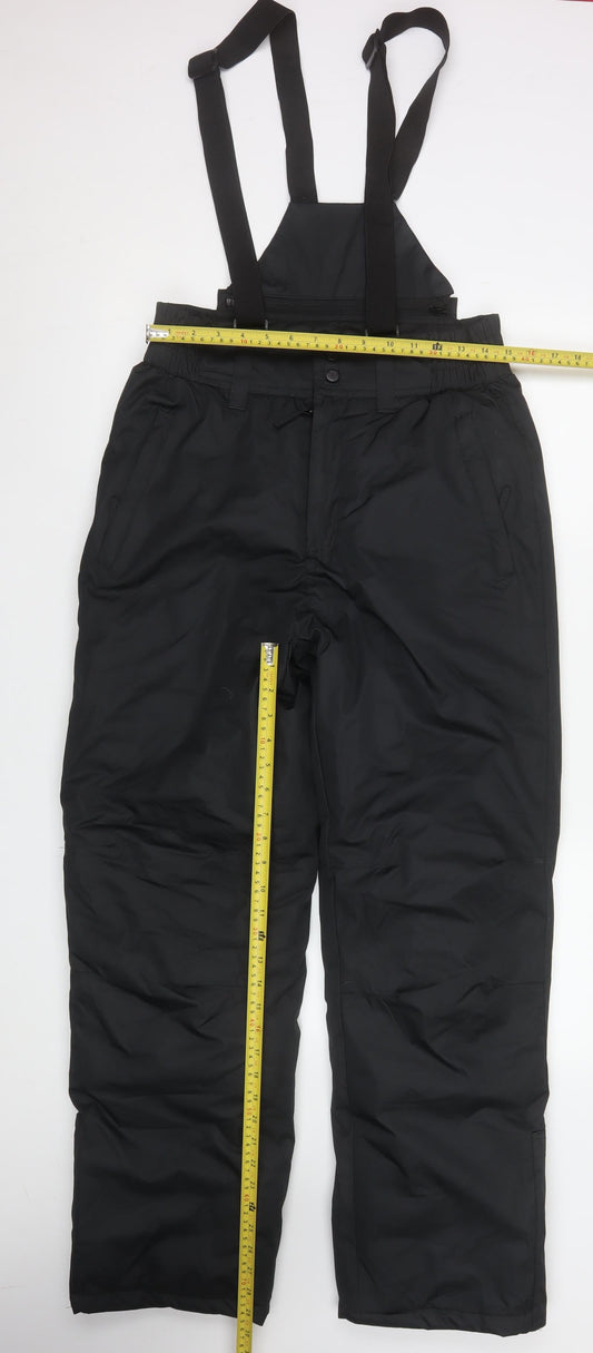 Womens UK Size S Mountain Warehouse Regular Fit Snow Pants Black Trousers